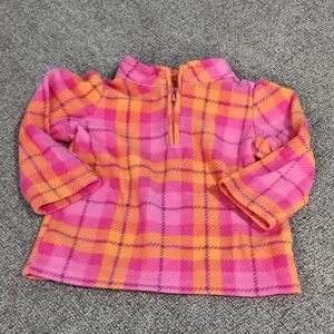 Jumping Beans Pink and Orange Plaid Kids Pullover
